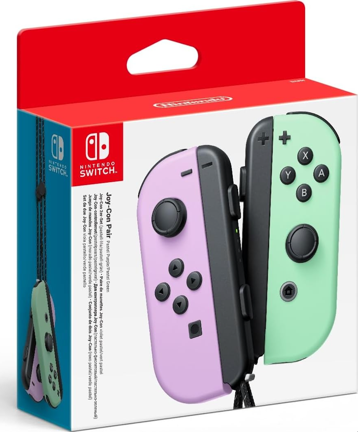 Les Manettes Joy-Con Gauche Violet Pastel et Droite Vert Pastel Pour Switch